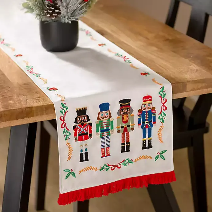 Kirklands Home Embroidered Nutcracker Table Runner, 108 in.