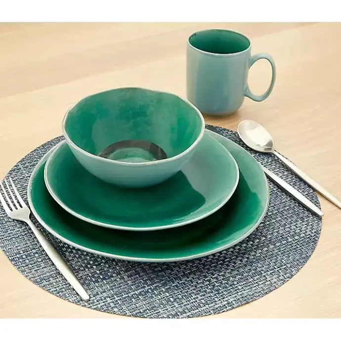 Best Kirklands Home Emerald Crackle Glazed 16-pc. Dinnerware Set Green