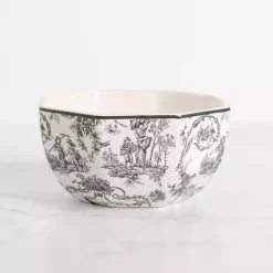 Online Kirklands Home Emery Black Toile Cereal Bowl