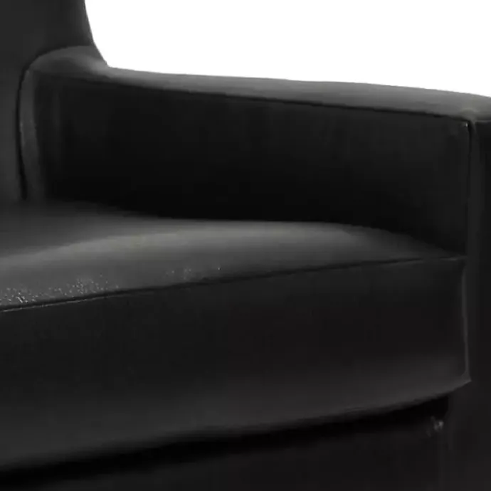 Hot Kirklands Home Emma Faux Leather Accent Chair Black