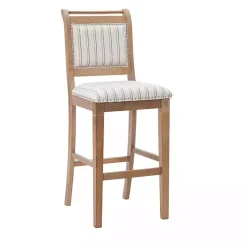 Discount Kirklands Home Emma Bar Stool with Nailhead Trim Gray