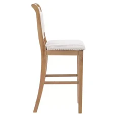 Discount Kirklands Home Emma Bar Stool with Nailhead Trim Gray