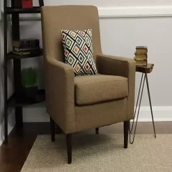 Kirklands Home Emma Pecan Upholstered Accent Chair Brown