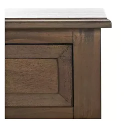 Outlet Kirklands Home Emory Natural Single Drawer Accent Table Black