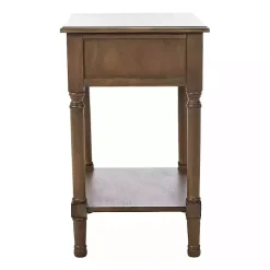 Outlet Kirklands Home Emory Natural Single Drawer Accent Table Black
