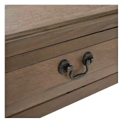 Outlet Kirklands Home Emory Natural Single Drawer Accent Table Black