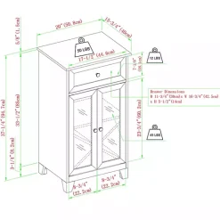 Outlet Kirklands Home English Oak Double Door Reeves Cabinet Brown
