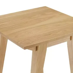 Kirklands Home English Oak Wood Minimalist Accent Table Tan