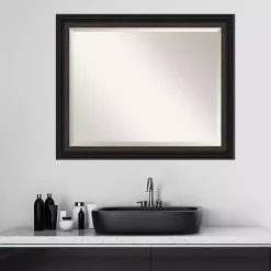 Online Kirklands Home Espresso Bronze Frame Beveled Mirror