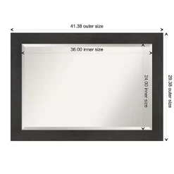 Best Kirklands Home Espresso Plank Beveled Mirror