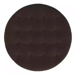 Discount Kirklands Home Espresso Velvet Tufted Storage Ottoman Brown
