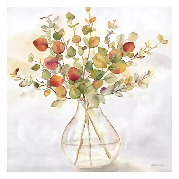 Best Kirklands Home Eucalyptus Vase Spice II Canvas Art Print