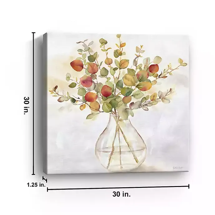 Best Kirklands Home Eucalyptus Vase Spice II Canvas Art Print