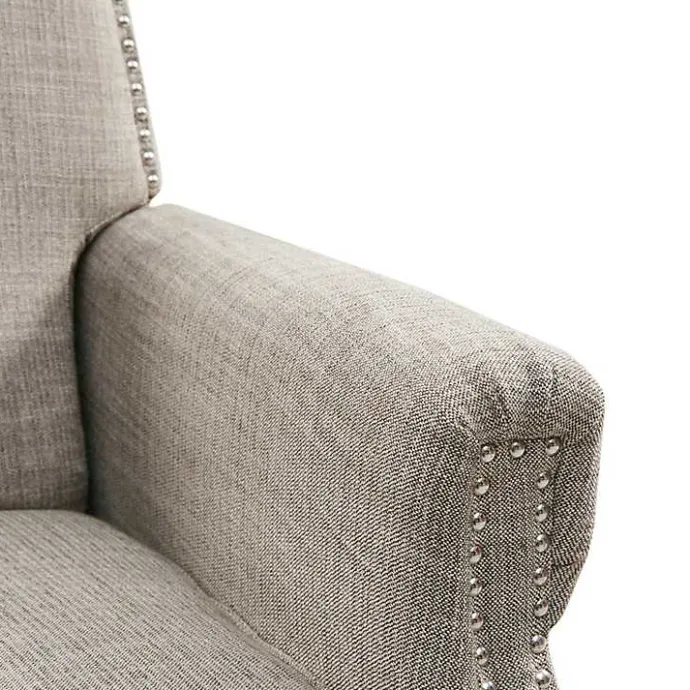 New Kirklands Home Evanston Push-Back Sand Recliner Gray