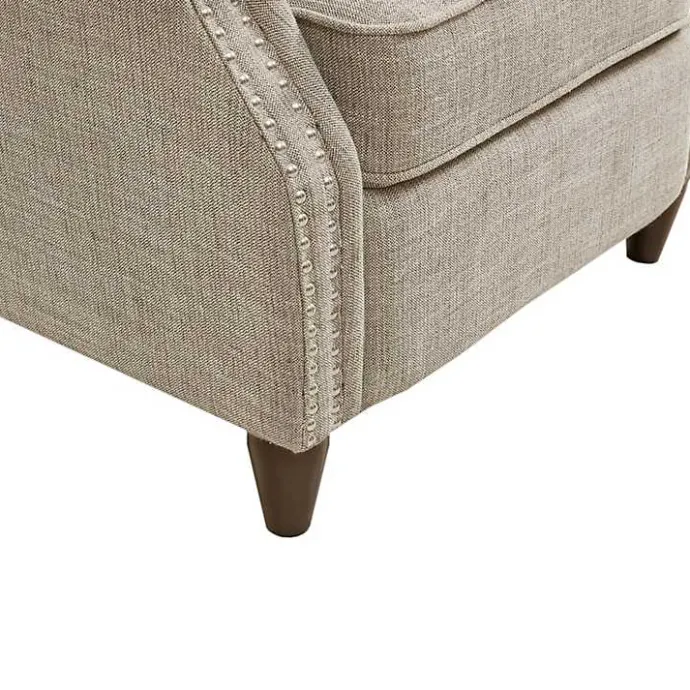 New Kirklands Home Evanston Push-Back Sand Recliner Gray