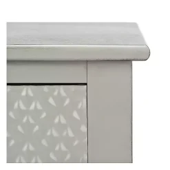 New Kirklands Home Evelina Textured Single Drawer Accent Table Gray