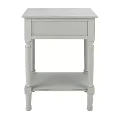 New Kirklands Home Evelina Textured Single Drawer Accent Table Gray