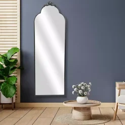 Online Kirklands Home Everlaine Modern Victorian Leaner Mirror Black