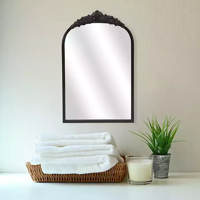 Kirklands Home Everlaine Modern Victorian Wall Mirror Black