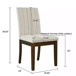 Best Kirklands Home Everly Taupe Upholstered Dining Chairs, Set of 2 Tan