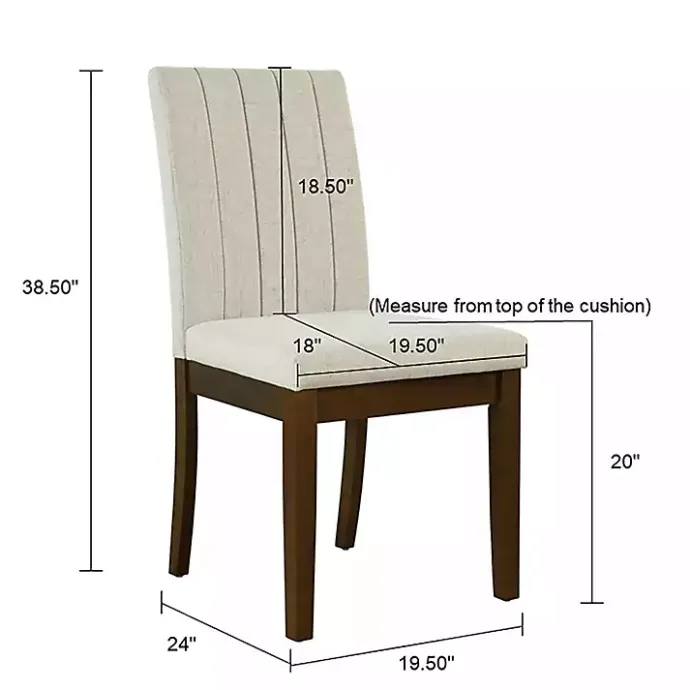 Best Kirklands Home Everly Taupe Upholstered Dining Chairs, Set of 2 Tan