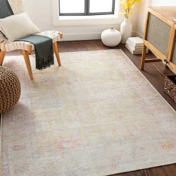 Discount Kirklands Home Faded Botanical Washable Area Rug, 6x9