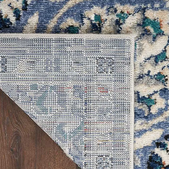 Hot Kirklands Home Faded Gray & Blue Floral Medallion Area Rug, 5x7