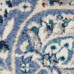 Hot Kirklands Home Faded Gray & Blue Floral Medallion Area Rug, 5x7