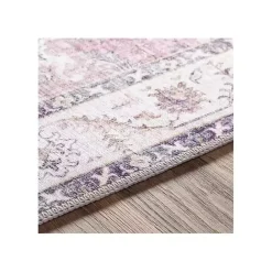 Discount Kirklands Home Faded Rouge Bordered Flatweave Runner, 2x7 Pink