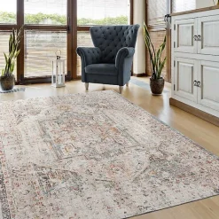 Online Kirklands Home Faded Turkish Indoor/Outdoor Area Rug, 7x9 Ivory