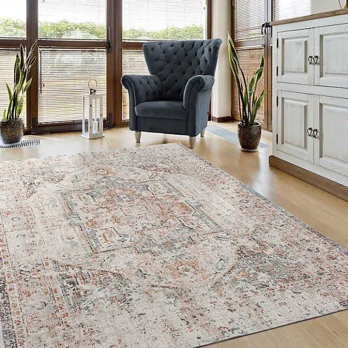 Online Kirklands Home Faded Turkish Indoor/Outdoor Area Rug, 7x9 Ivory