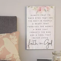 Discount Kirklands Home Faith in God Wall Plaque