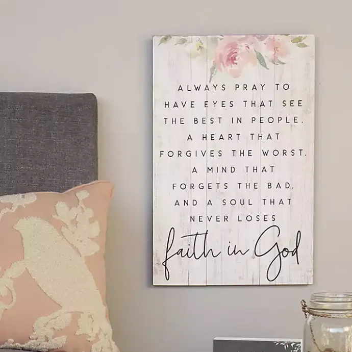 Discount Kirklands Home Faith in God Wall Plaque