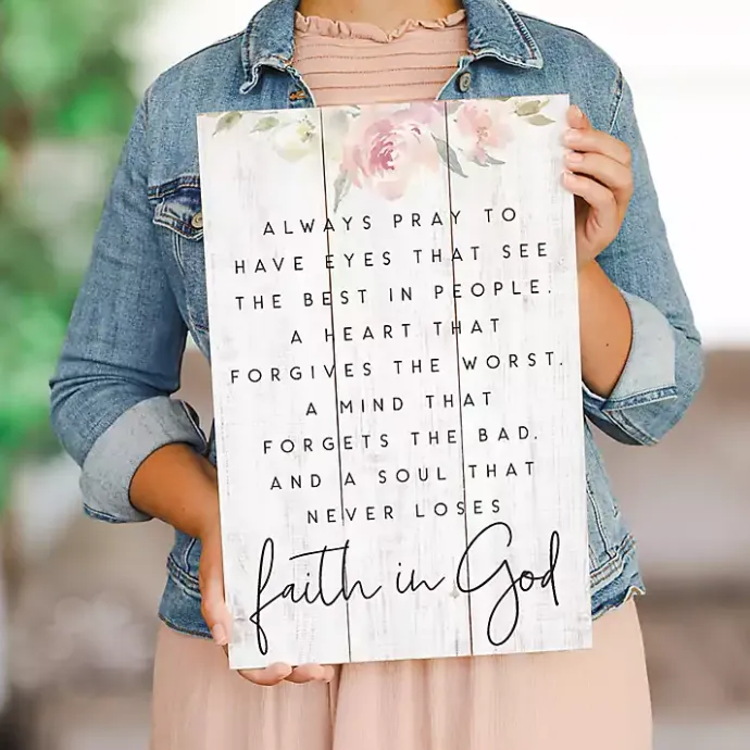 Discount Kirklands Home Faith in God Wall Plaque