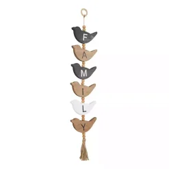 Discount Kirklands Home Family Bird Shaped Wood Wall Sign