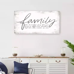 Hot Kirklands Home Family Branches Canvas Art Print, 40x20 in. White