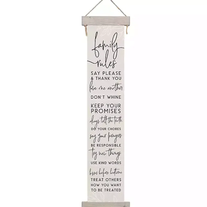 Sale Kirklands Home Family Rules Hanging Wall Plaque