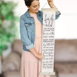 Sale Kirklands Home Family Rules Hanging Wall Plaque