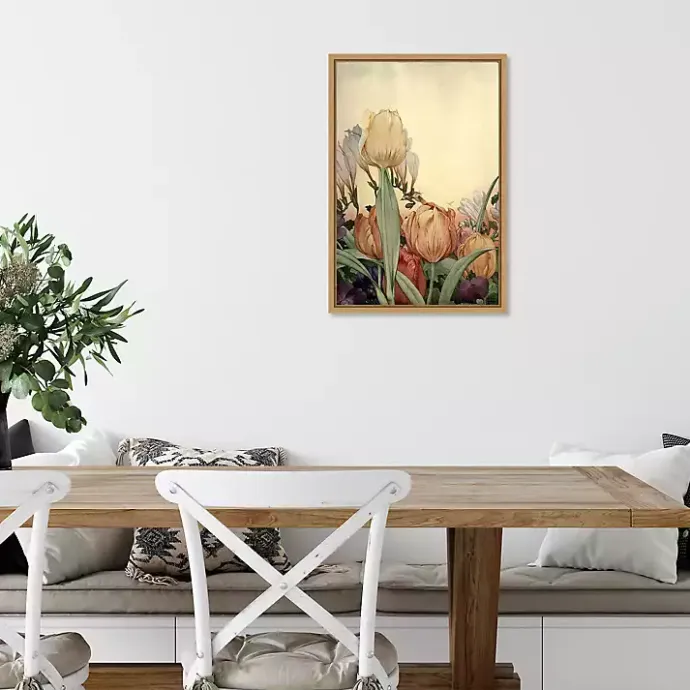 Discount Kirklands Home Fantasy Garden Tulip Framed Canvas Art Print