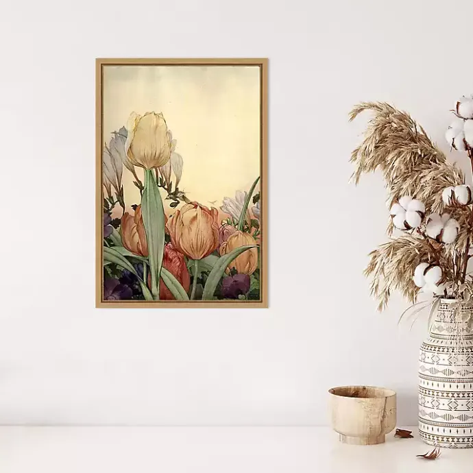Discount Kirklands Home Fantasy Garden Tulip Framed Canvas Art Print