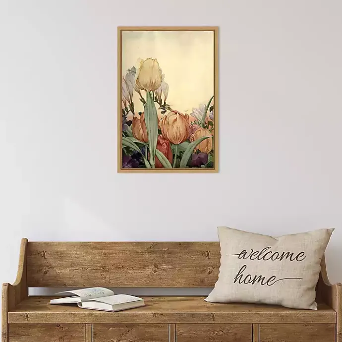 Discount Kirklands Home Fantasy Garden Tulip Framed Canvas Art Print