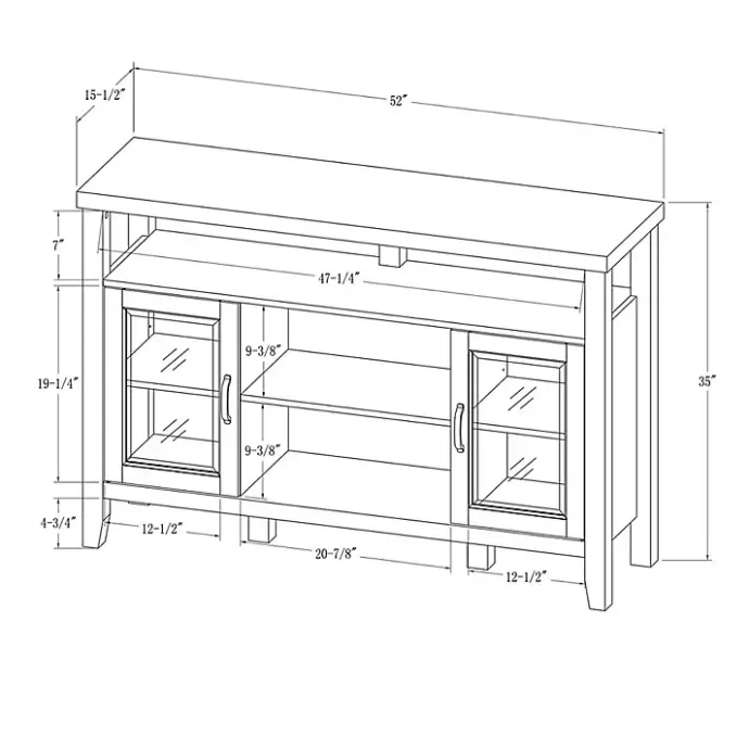 Outlet Kirklands Home Farmhouse Highboy Dark Walnut TV Stand Brown
