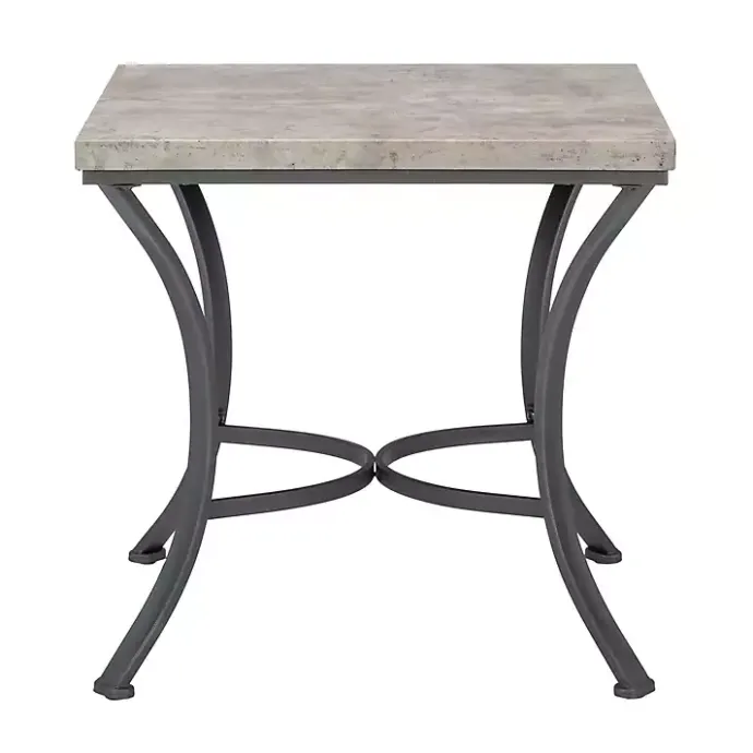 New Kirklands Home Faux Concrete 3-pc. Coffee & Side Table Set Tan