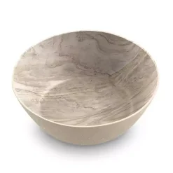Clearance Kirklands Home Faux Wood Melamine Low Bowls, Set of 6 Tan