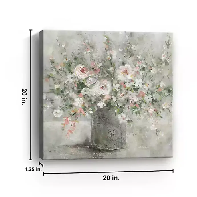Best Kirklands Home Felicitous Floral Canvas Art Print, 20x20 in. Gray