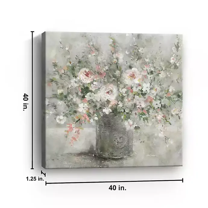 Best Kirklands Home Felicitous Floral Canvas Art Print, 40X40 in. Gray