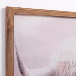 Outlet Kirklands Home Felt Highland Cow Framed Art Print Gray