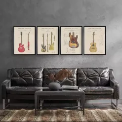 Hot Kirklands Home Fender Guitar Framed Art Print