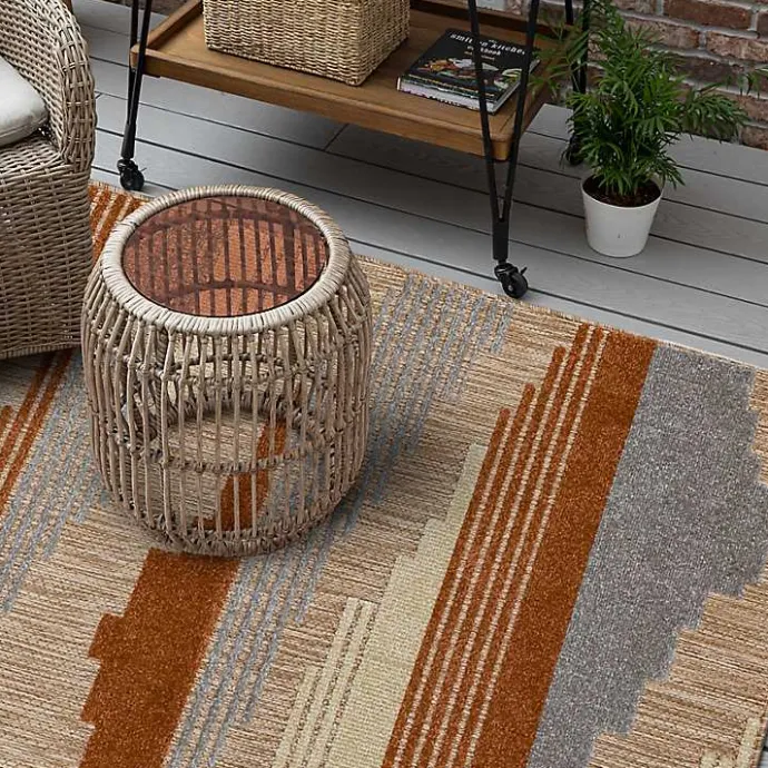 Hot Kirklands Home Fernandina Outdoor Area Rug, 7x10 Brown
