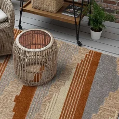 Sale Kirklands Home Fernandina Outdoor Area Rug, 9x12 Brown